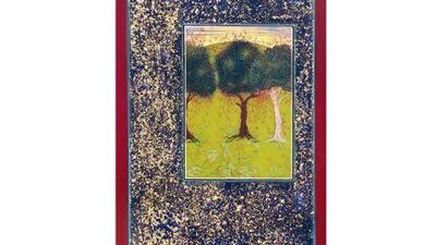 Imran Qureshi's artwork titled Threatened. Courtesy Imran Qureshi and Corvi-Mora