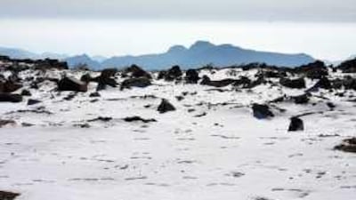 Sign of the times? There was an unusual snowfall on Jebel Jais in Ras al Khaimah in January.