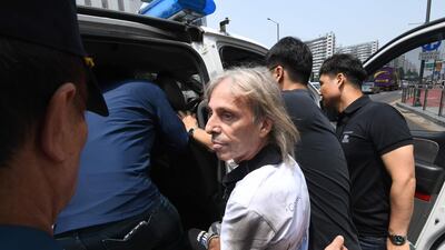 Mr Robert has scaled more than 100 structures - including the Burj Khalifa. Jung Yeon-Je / AFP