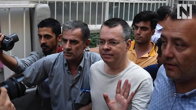 US pastor Andrew Brunson leaves a Turkish jail
