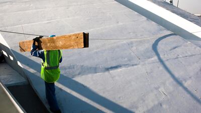 Construction of the Sheikh Zayed Bridge before its inauguration in November 2010.