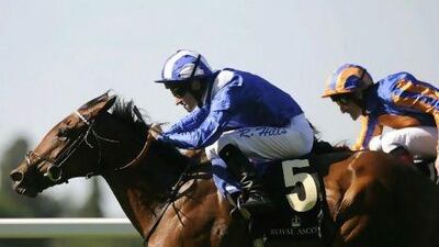 Maqaasid and Richard Hills win The Queen Mary Stakes at Ascot last year. Alan Crowhurst / Getty Images