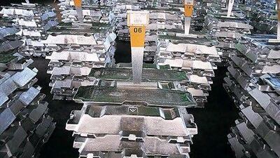 Aluminium ingots at the Alcoa plant in Brazil. EPA / Alcoa