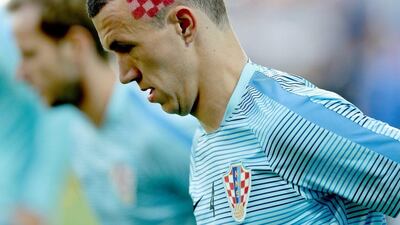 Ivan Perisic of Croatia warms up before the match. Mohamed Messara / EPA