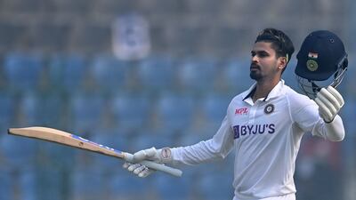 India's Shreyas Iyer scored a century on debut. AFP