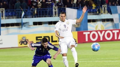 Al Ain striker DOuglas in action against Nasaf of Uzbekistan in Group D of the Asian Champions League. Courtesy Al Ain FC
