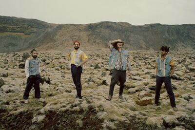 Karthik Poduval, Kamal Rasool, Sam Rowe and Charles Prest make up Flamingods. Photo courtesy of Flamingods