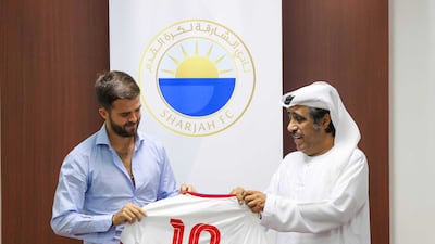 Miralem Pjanic has signed a two-year contract with Sharjah. Photo: Sharjah FC