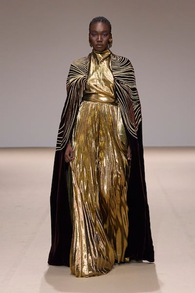 Maison Sara Chraibi's haute couture collection at Dubai Fashion Week. Photo: Dubai Fashion Week