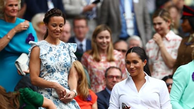 Meghan, Duchess of Sussex, and Pippa Middleton in the Royal Box ahead of the final between Serena Williams of the U.S. and Romania's Simona Halep REUTERS/Hannah McKay