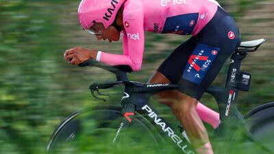 Team Ineos rider Egan Bernal rides during the 21st and last stage of the Giro d'Italia. AFP