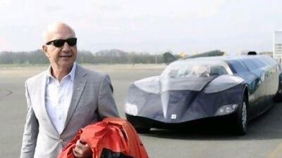 Dr Wubbo Ockels, the man behind the design of the Superbus, after testing the solar-powered bus in the Netherlends.