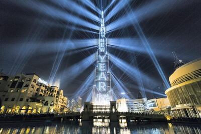 New Years Eve celebrations at Burj Khalifa. Christopher Pike / The National