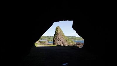 The entrance to Cushendun caves in Northern Ireland, where the Red Woman Melisandre gave birth to the shadow baby during episode four, Season Two of Game of Thrones. Peter Morrison / AP Photo