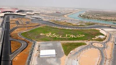 An aerial view of the Yas Marina Circuit, where all manner of environmental issues were taken into consideration when the site was being developed.