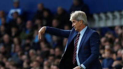 West Ham United manager Manuel Pellegrini. Reuters