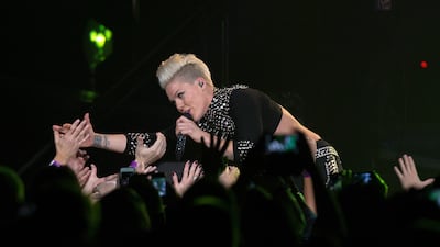 US pop star P!nk will entertain Abu Dhabi F1 race goers in the after-race concert on Sunday, November 26. performs Courtesy Joey Foley/Getty Images