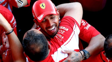Lewis Hamilton won his first race since joining Ferrari in 2025. Getty Images