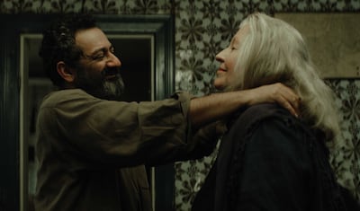 Georges Khabbaz and Hanna Schygulla in Yunan, a film by German-Syrian director Ameer Fakher Eldin. Photo: Red Balloon Film