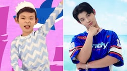 Park Geonroung in Baby Shark Dance, left, and now at 17 as Baby Shark Boy. Photo: Baby Shark Boy / YouTube
