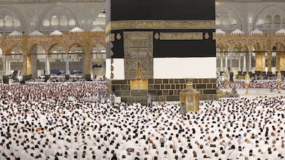 Muslims perform the Tawaf around the Kaaba, the holiest site in Islam, at Masjid Al Haram during the Hajj 2024 pilgrimage, in Makkah. EPA