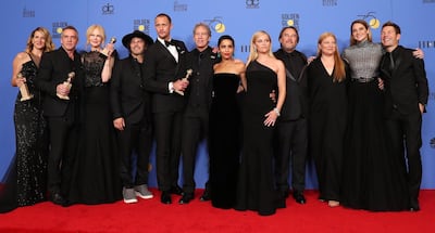 The cast and producers of Big Little Lies all wore black at the 2018 Golden Globes in support of the #MeToo movement. EPA