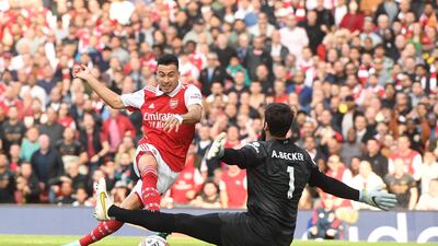 LIVERPOOL RATINGS: Alisson Becker - 6 The Brazilian had to endure some inept defending from his team-mates. He could not do much about Arsenal’s goals. EPA