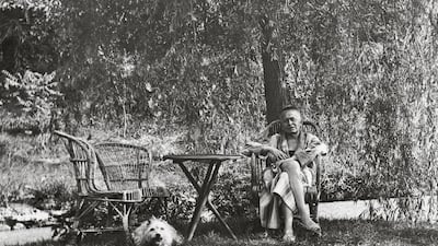 Karl Kraus, circa 1933, outside of the Janowitz Castle in Austria, the residence of Sidonie Nadherny, his longtime companion. Imagno / Getty Images