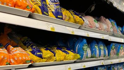 The price of a kilogram of fresh chicken ranges between Dh10 and Dh24 in various shops in Ajman. Salam Al Amir / The National