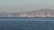 Vessels anchored in the Strait of Hormuz. Food prices could rise by more than 10 per cent once disruption linked to the waterway 'works its way through' supply chains. AFP