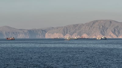 Vessels anchored in the Strait of Hormuz. Food prices could rise by more than 10 per cent once disruption linked to the waterway 'works its way through' supply chains. AFP