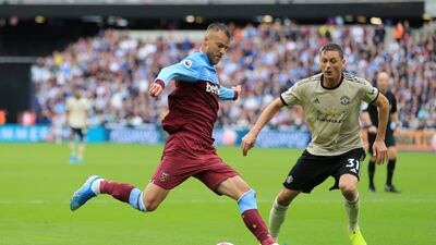Right midfield: Andriy Yarmolenko (West Ham) – Injury ruined his first season in England but the Ukrainian showed his class with a well-taken opener against United. AP Photo
