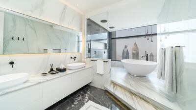 A sleek hotel-quality ensuite bathroom