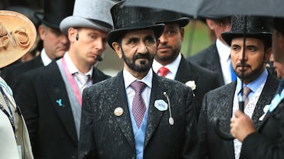 Sheikh Mohammed bin Rashid, Prime Minister and Ruler of Dubai, attends Day 1 of Royal Ascot. Press Association