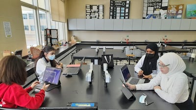 Pupils in the UAE participate in the initiative's Games for Change Game Exchange. Photo: Games for Change