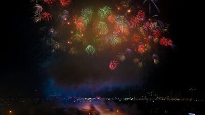 Fireworks over the My Dinh National Stadium during the opening ceremony of the 31st Southeast Asian Games. AFP