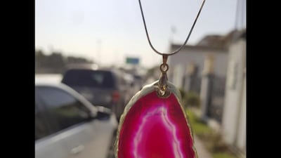 Ruby and Opal geode, gold plated. Description: "Every stone is unique in its own way, but the special thing about this museum-worthy piece is it's ancient workmanship. All the sides of the stone are plated with gold". Verified by dubizzle? Yes. Courtesy Dubizzle