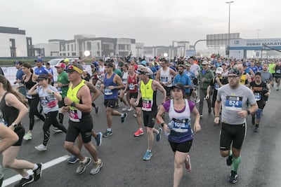 It's a 7am start for the Standard Chartered Dubai Marathon Masses race. The National