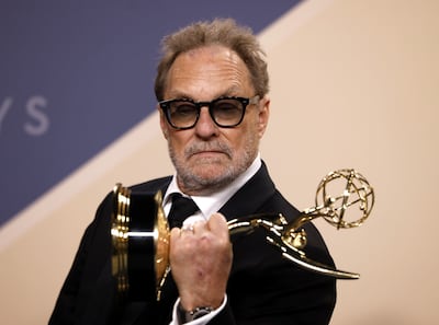 Stephen Root with his Outstanding Supporting Actor in a Comedy Series Emmy for Widow's Bay. EPA