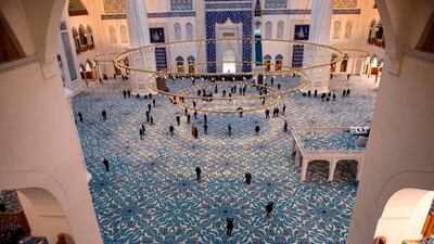 The giant prayer hall. AFP