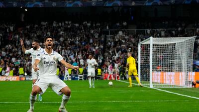 Asensio celebrates after scoring. AP
