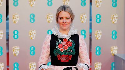 Edith Bowman at the 2019 Bafta Awards ceremony at the Royal Albert Hall in London, on February 10, 2019. AFP