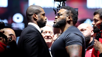 Daniel Dubois, left, will face American Jarrell Miller. Getty Images