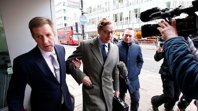 Alexander Nix, CEO of Cambridge Analytica arrives at the offices of Cambridge Analytica in central London