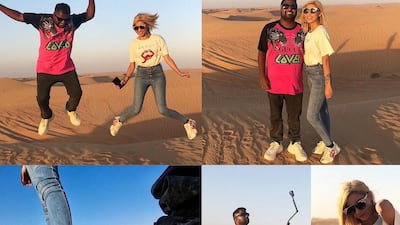 South African producer Sketchy Bongo in the Dubai desert on January 21. Twitter / Sketchy Bongo