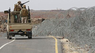 A Jordanian army patrol on the border with Syria. AFP