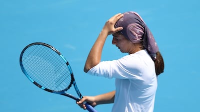 Meshkatolzahra Safi of Iran during the Australian Open at Melbourne Park. Getty