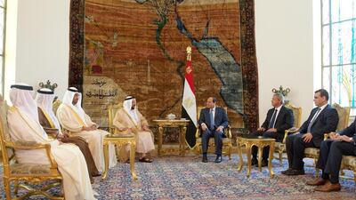 President El Sisi praised Dr Sheikh Sultan bin Mohammed Al Qasimi’s for promoting in serving cultural, literary, arts and heritage activities in the UAE. Wam