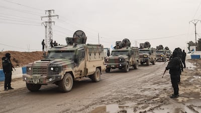 Syrian forces sent to face Kurdish-led militias have moved to the border with Lebanon. AFP