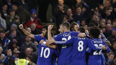 Chelsea have been consistently at the top of the Premier League table through the first half of the season. Justin Tallis / AFP